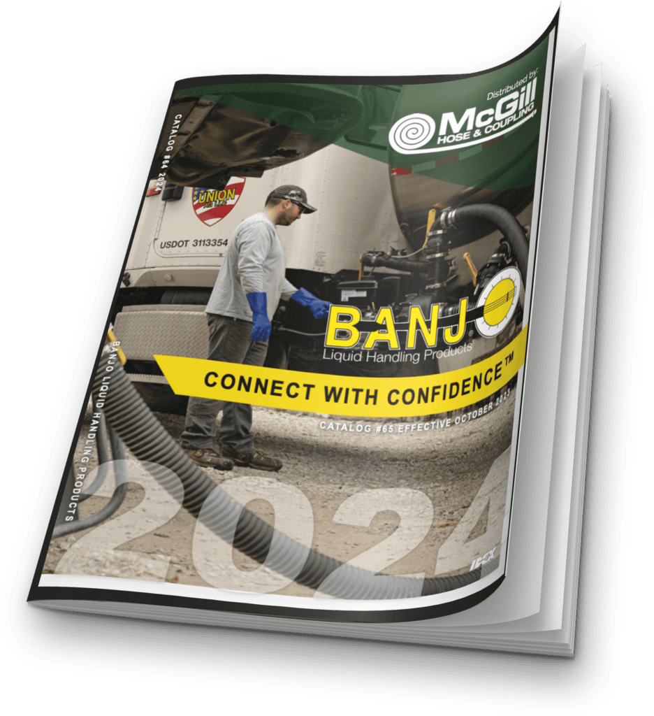 Catalog graphic for Banjo Fittings and Valves from McGill Hose.