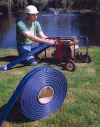 Construction Rental - Lay Flat Hose In Use