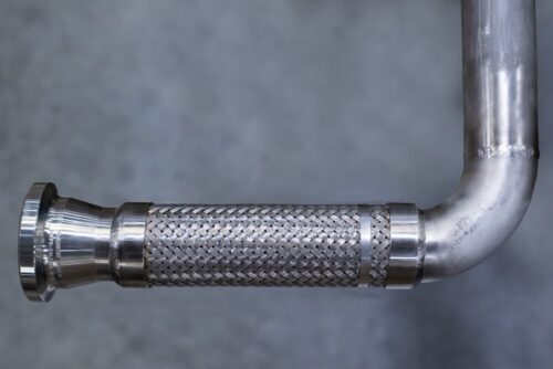 custom 90-degree welded stainless steel metal hose elbow assembly