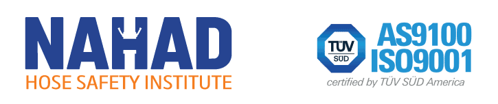 McGill Hose & Coupling — NAHAD Hose Safety Institute member, ISO 9001 and AS9100 certified by TÜV SÜD America