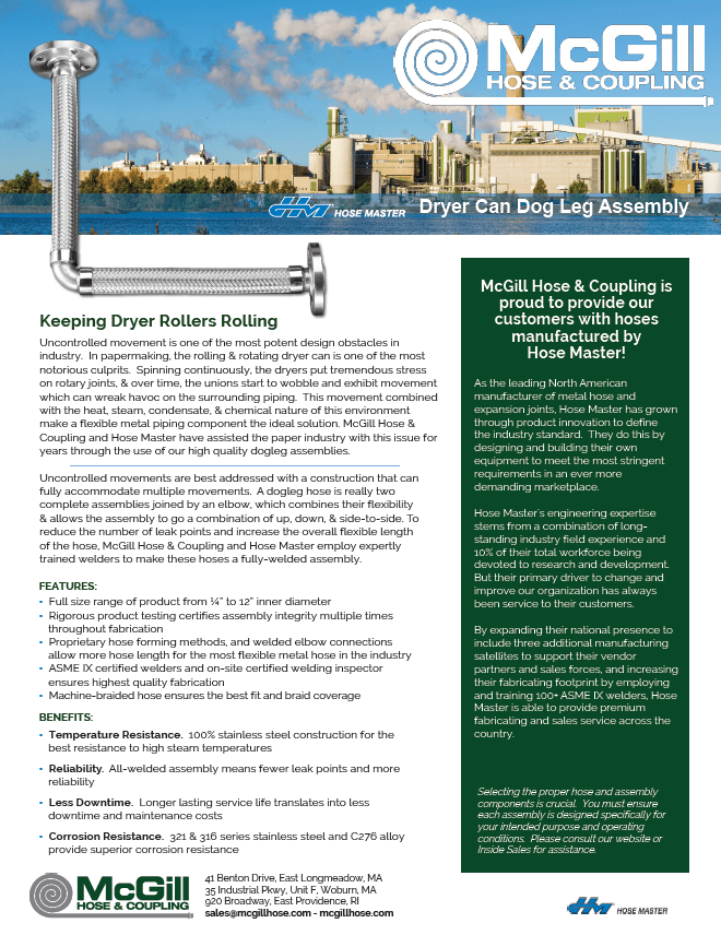 Hose for paper company